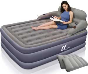 Air Mattress Couch with Pump, Armrests and Pillows
