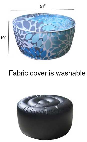 Inflatable Footrest Cover and Dimensions