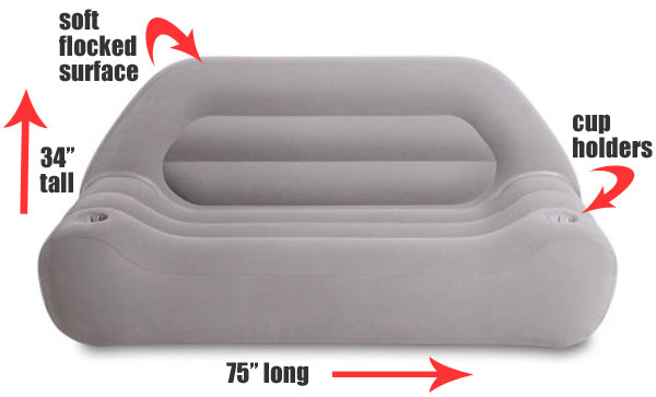 Intex Inflatable Loveseat Dimensions and Features