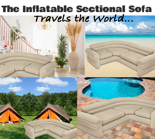 The Inflatable Sectional Sofa Travels the World