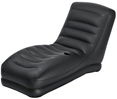 Intex Mega Inflatable Chaise Lounge Chair in Black