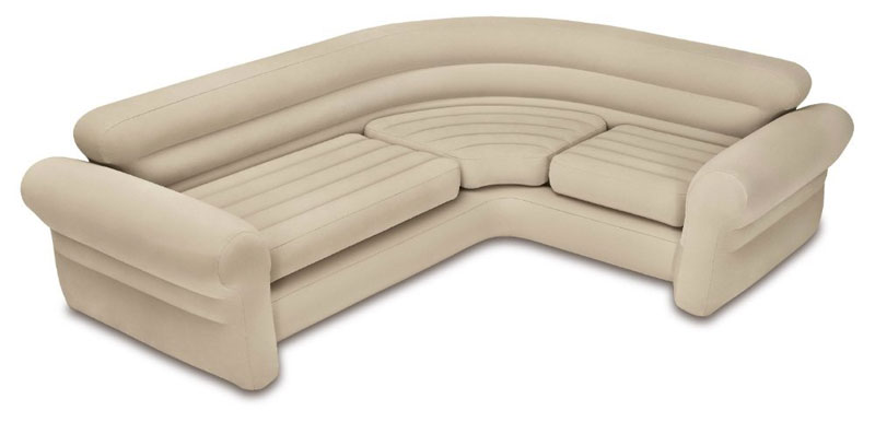 Надувной угловой диван intex corner sofa